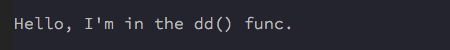 ログファイルに書き出された dd() の出力