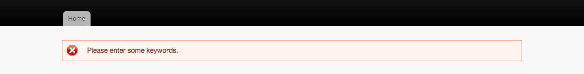 error タイプで表示されたメッセージ