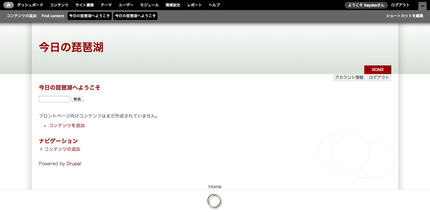zeropoint テーマの設定画面