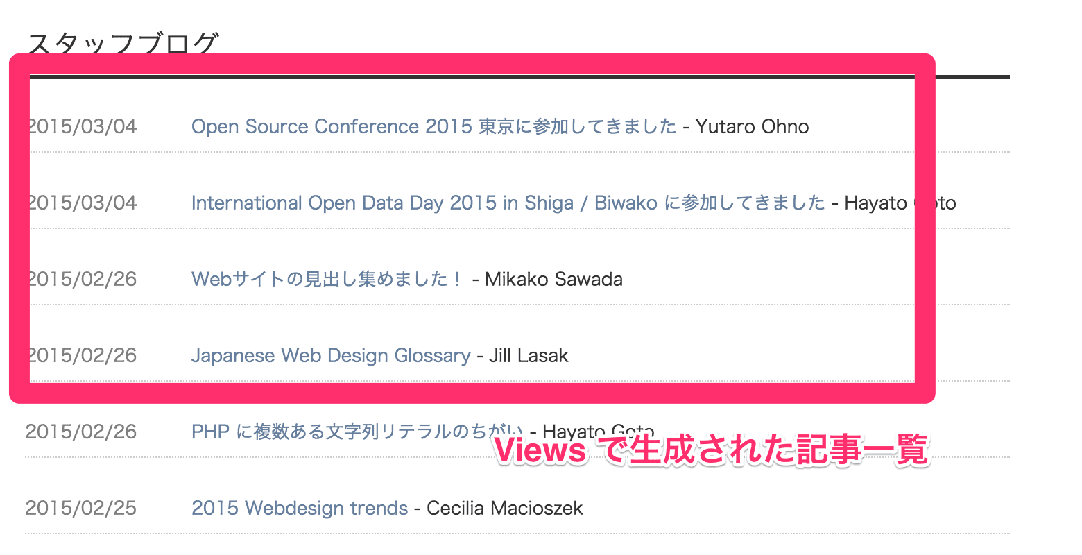 Drupal Views サンプル 1