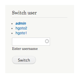 ユーザーを切り替えられる Switch user ブロック