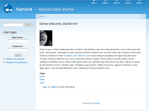 Drupal 7 コアテーマ Garland