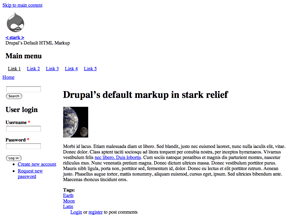 Drupal 7 コアテーマ Stark