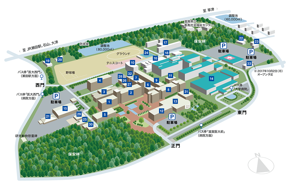 キャンパスマップのイラストイメージ